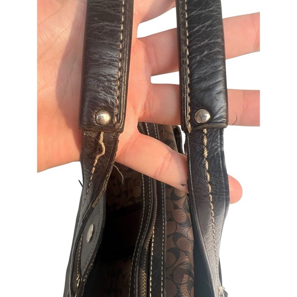 Coach Chelsea Heritage Brown & Black Coated Leather Satchel F15132 +WALLET *READ - Picture 12 of 16